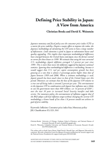 Defining Price Stability in Japan: A View from America