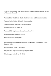 This PDF is a selection from an out-of-print volume from... of Economic Research