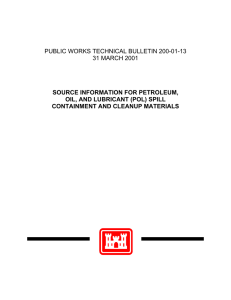 PUBLIC WORKS TECHNICAL BULLETIN 200-01-13 31 MARCH 2001 SOURCE INFORMATION FOR PETROLEUM,