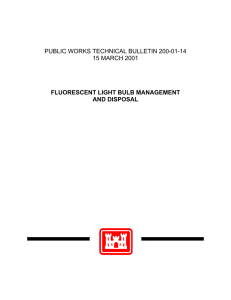 PUBLIC WORKS TECHNICAL BULLETIN 200-01-14 15 MARCH 2001 FLUORESCENT LIGHT BULB MANAGEMENT