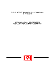 PUBLIC WORKS TECHNICAL BULLETIN 200-1-21 23 JUNE 2003 APPLICABILITY OF CONSTRUCTED