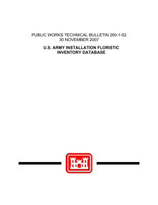 PUBLIC WORKS TECHNICAL BULLETIN 200-1-52 30 NOVEMBER 2007 U.S. ARMY INSTALLATION FLORISTIC