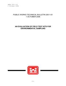 PUBLIC WORKS TECHNICAL BULLETIN 200-1-61 1 OCTOBER 2008 ENVIRONMENTAL SAMPLING