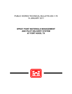 PUBLIC WORKS TECHNICAL BULLETIN 200-1-78 14 JANUARY 2011 SPRAY PAINT MATERIALS MANAGEMENT