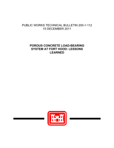 PUBLIC WORKS TECHNICAL BULLETIN 200-1-112 15 DECEMBER 2011 POROUS CONCRETE LOAD-BEARING