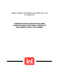 PUBLIC WORKS TECHNICAL BULLETIN 200-1-125 30 JUNE 2013 CONSIDERATIONS IN IDENTIFYING ARMY