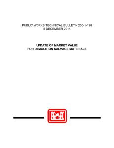 PUBLIC WORKS TECHNICAL BULLETIN 200-1-128 5 DECEMBER 2014 UPDATE OF MARKET VALUE