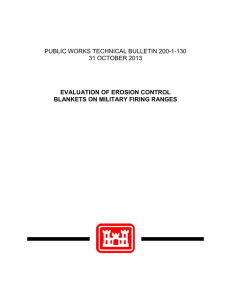 PUBLIC WORKS TECHNICAL BULLETIN 200-1-130 31 OCTOBER 2013 EVALUATION OF EROSION CONTROL