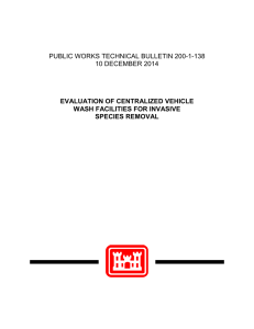 PUBLIC WORKS TECHNICAL BULLETIN 200-1-138 10 DECEMBER 2014 EVALUATION OF CENTRALIZED VEHICLE