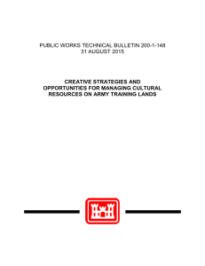 PUBLIC WORKS TECHNICAL BULLETIN 200-1-148 31 AUGUST 2015 CREATIVE STRATEGIES AND
