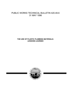 PUBLIC WORKS TECHNICAL BULLETIN 420-49-6 31 MAY 1996 LESSONS LEARNED