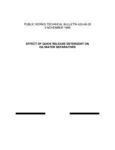 PUBLIC WORKS TECHNICAL BULLETIN 420-49-28 2 NOVEMBER 1999 OIL/WATER SEPARATORS