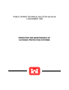 PUBLIC WORKS TECHNICAL BULLETIN 420-49-29 2 DECEMBER 1999 OPERATION AND MAINTENANCE OF