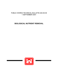 BIOLOGICAL NUTRIENT REMOVAL  PUBLIC WORKS TECHNICAL BULLETIN 420-49-39 1 SEPTEMBER 2001