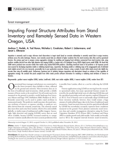 Imputing Forest Structure Attributes from Stand Oregon, USA