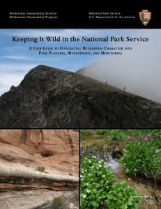 Wilderness Stewardship Division National Park Service Wilderness Stewardship Program