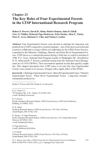 The Key Roles of Four Experimental Forests Chapter 23