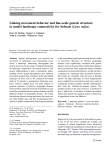 Linking movement behavior and fine-scale genetic structure