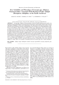 Prey Suitability and Phenology of Chamaemyiidae) Associated With Hemlock Woolly Adelgid Leucopis