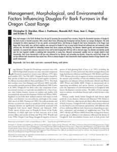 Management, Morphological, and Environmental Factors Influencing Douglas-Fir Bark Furrows in the