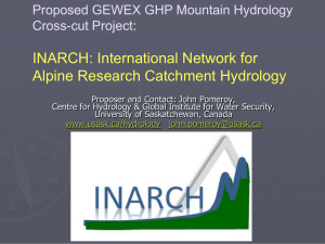 INARCH: International Network for Alpine Research Catchment Hydrology Cross-cut Project