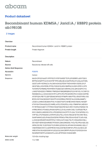 Recombinant human KDM5A / Jarid1A / RBBP2 protein ab198108