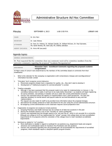 Administrative Structure Ad Hoc Committee Minutes