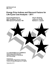 Energy Price Indices and Discount Factors for