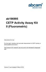 CETP Activity Assay Kit II (Fluorometric ab196995 )