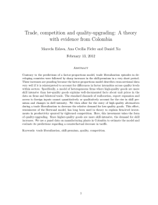 Trade, competition and quality-upgrading: A theory with evidence from Colombia