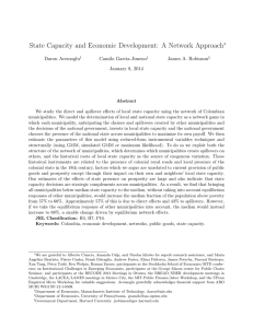 State Capacity and Economic Development: A Network Approach ∗ Daron Acemoglu Camilo Garcia-Jimeno