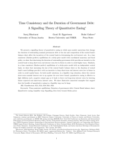 Time Consistency and the Duration of Government Debt: