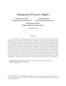 Endogenous Property Rights