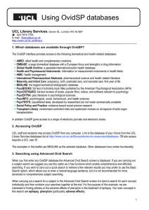 Using OvidSP databases UCL Library Services