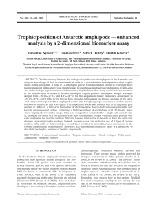 Trophic position of Antarctic amphipods — enhanced *, Thomas Brey Fabienne Nyssen