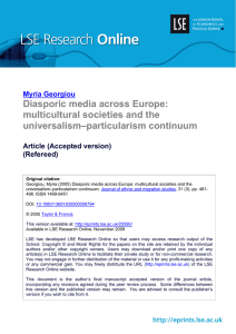 Diasporic media across Europe: multicultural societies and the universalism–particularism continuum