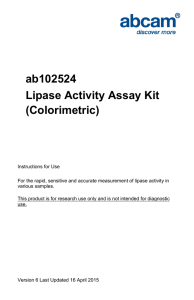ab102524 Lipase Activity Assay Kit (Colorimetric)