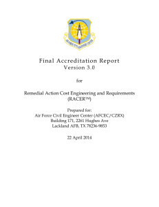 Final Accreditation Report  Version 3.0 for