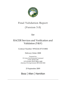 Final Validation Report (Version 3.0)  for