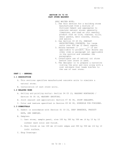 02-01-15 SPEC WRITER NOTE: 1. Use this section for a building stone