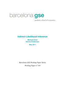 Indirect Likelihood Inference  Barcelona GSE Working Paper Series Working Paper nº 558