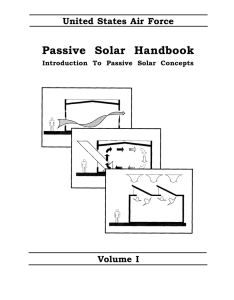 Passive Solar Handbook United States Air Force Volume I