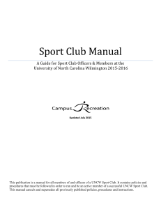 Sport Club Manual