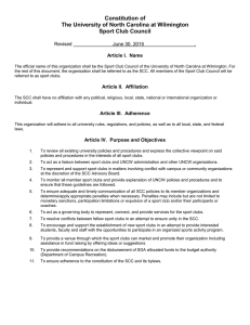 Constitution of The University of North Carolina at Wilmington Sport Club Council