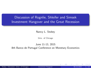 Discussion of Rognlie, Shleifer and Simsek Nancy L. Stokey June 11-13, 2015