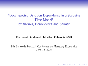 &#34;Decomposing Duration Dependence in a Stopping Time Model&#34;