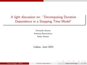 A light discussion on: ”Decomposing Duration Lisboa, June 2015 Fernando Alvarez