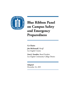 Blue Ribbon Panel on Campus Safety and Emergency Preparedness