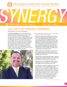 Synergy Q &amp; A with Dr. FrANCiSCO rODriGUEZ | iNtErviEwED By StEvE SpriNGEr