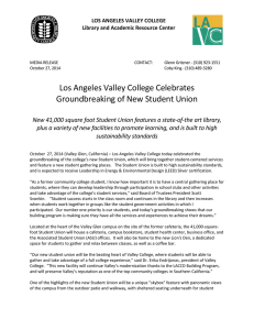 Los Angeles Valley College Celebrates Groundbreaking of New Student Union